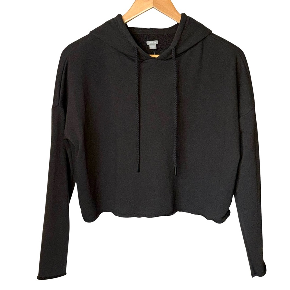 Aerie women’s cropped hoodie black SMALL  NWT